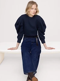 Puff-Sleeve Sweatshirt