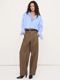 Ultra-High Rise Barrel Soft Chino Pant