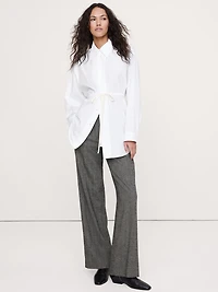 Cotton Poplin Drawstring-Waist Tunic