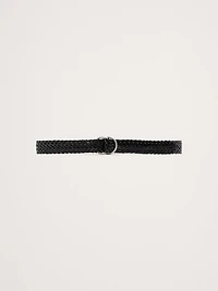 Slim Braided Leather Belt