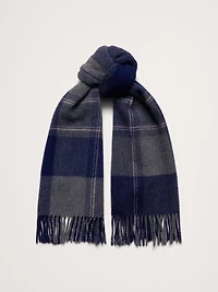 Plaid Wool-Blend Scarf