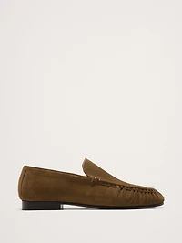 Italian Suede Moc-Toe Loafer