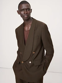 Relaxed Italian Barathea Tuxedo Jacket