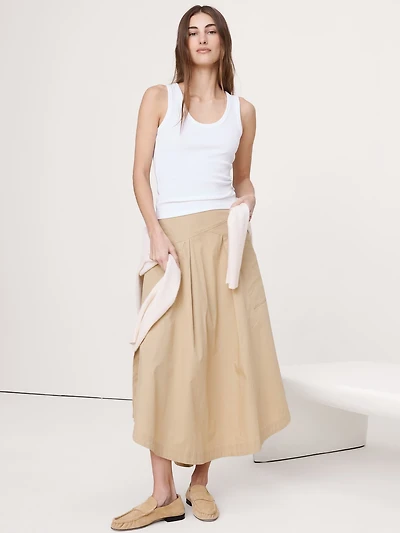 Ribbed Scoop-Neck Tank