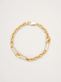 Rhinestone Safety Pin Bracelet