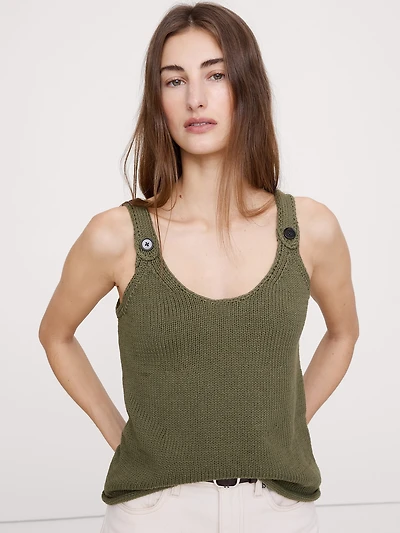 Cotton Scoop-Neck Tank