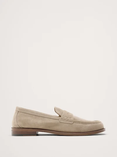 Italian Suede Penny Loafer