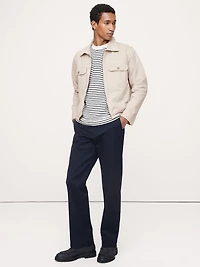Cotton Twill Mechanic's Jacket with Corduroy Collar