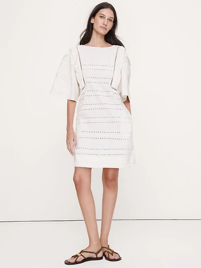 Tencel™-Linen Eyelet Mini Dress