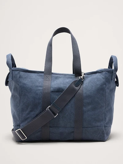 Large Cotton Canvas Weekender Bag