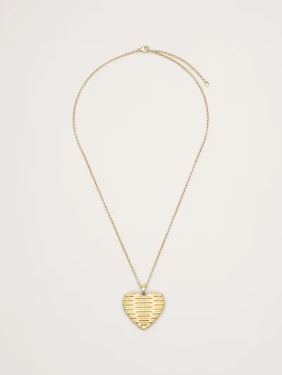 Woven with Love Heart Pendant Necklace by Jane Win