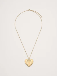 Woven with Love Heart Pendant Necklace by Jane Win
