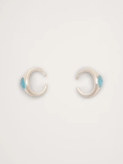 Blue Chalcedony Ear Cuff