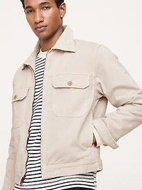 Cotton Twill Mechanic's Jacket with Corduroy Collar