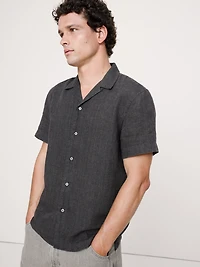 Standard-Fit Linen Resort Shirt