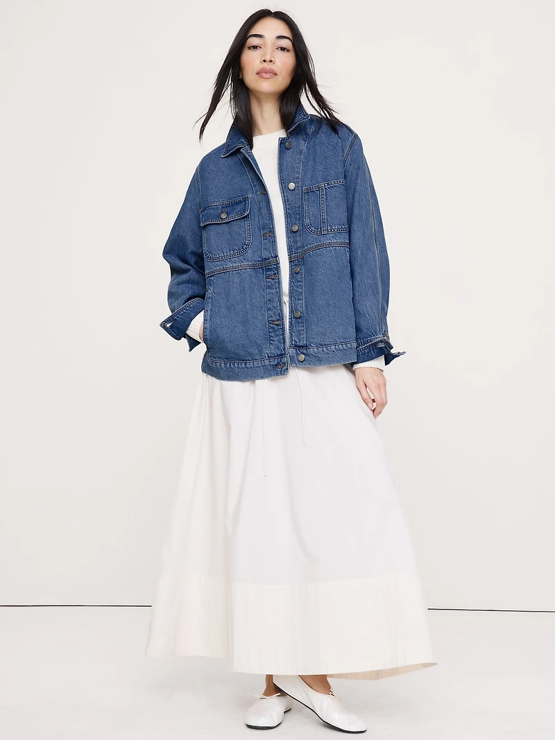 Lightweight Denim Utility Jacket