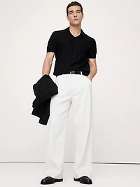 Cotton Sweater Polo Shirt