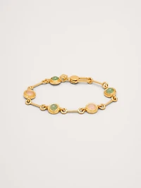 Circle Stone Link Bracelet