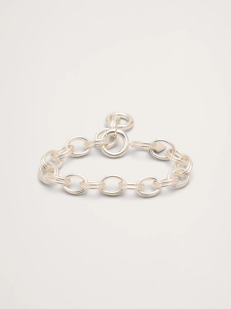 Double Oval Link Chain Bracelet