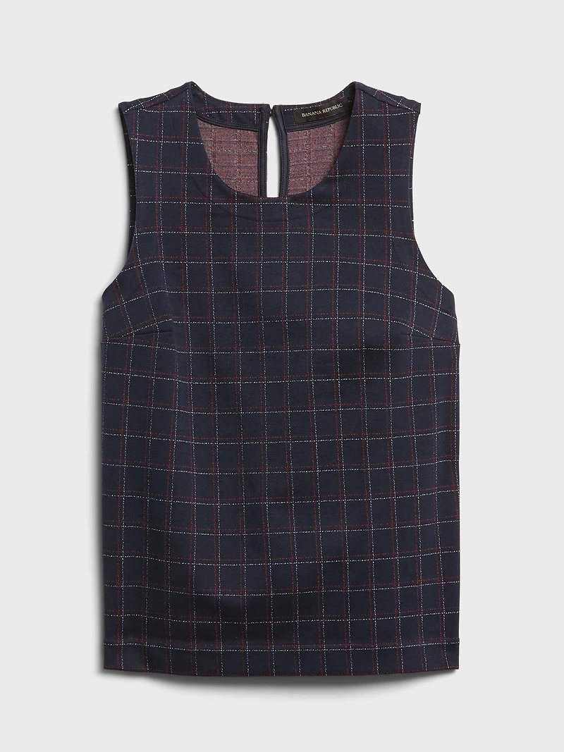 Plaid Cropped Shell