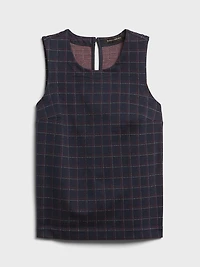 Plaid Cropped Shell