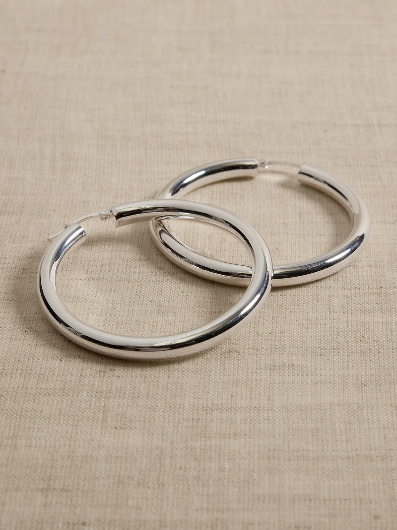 Ravena Large Hoop Earrings by Aureus + Argent