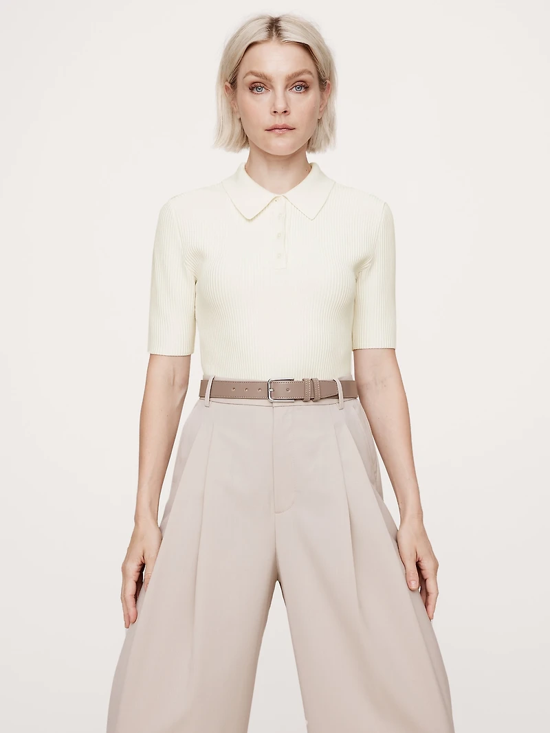 Sculpted Cropped Polo