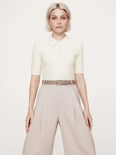 Sculpted Cropped Polo