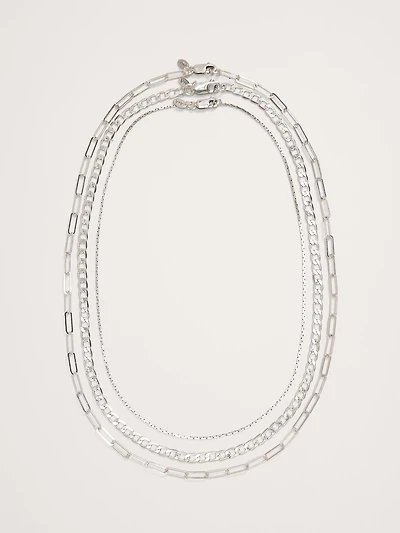 Ravena Delicate Chains Set Of 3 by Aureus + Argent