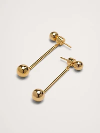 Small Barbell Drop Earrings