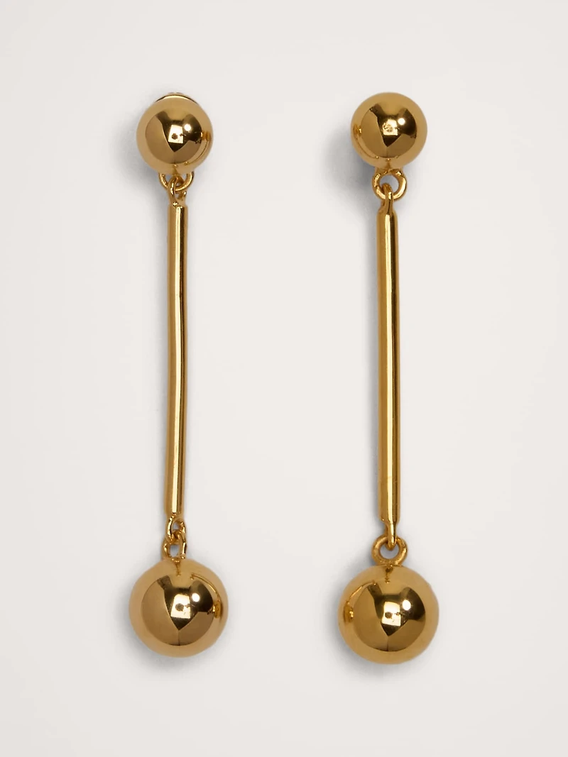 Small Barbell Drop Earrings