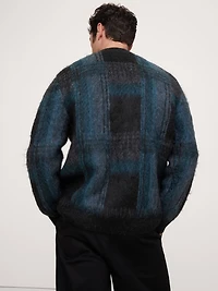 Brushed Plaid Cardigan