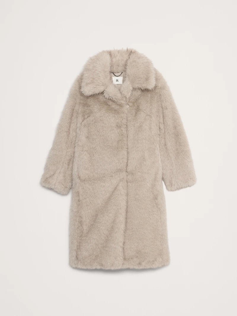 Faux Fur Long Coat