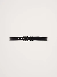 Topstitched Leather Belt