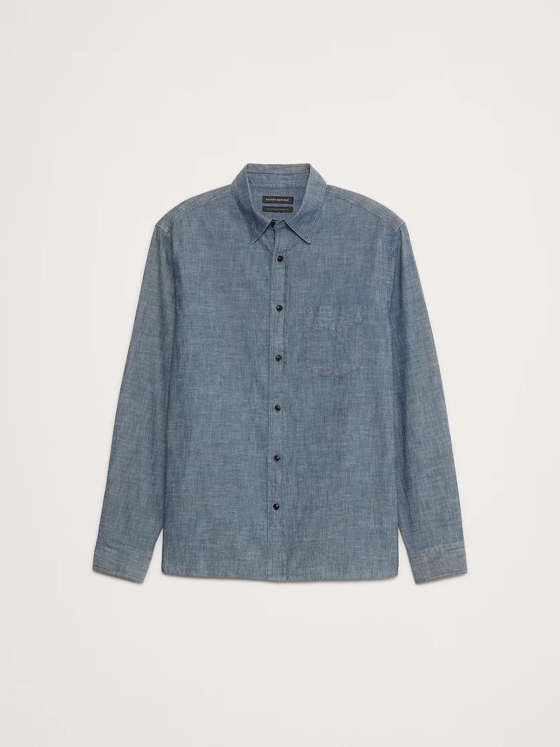 Standard-Fit Chambray Shirt