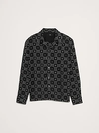 Standard-Fit Embroidered Linen Resort Shirt