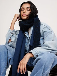 Italian Wool-Cashmere Donegal Scarf
