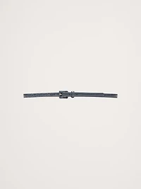 Embossed Leather Skinny Belt