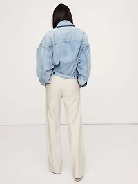 High-Rise Modern Straight Refined Pant