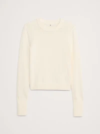 Cotton-Silk Crew-Neck Sweater