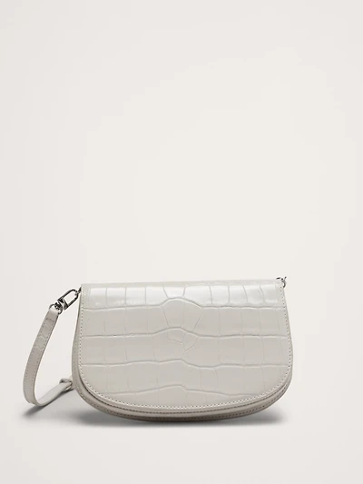 Embossed Leather Crossbody Bag