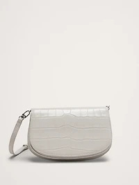 Embossed Leather Crossbody Bag
