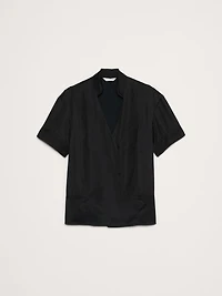 Satin Short-Sleeve Shirt