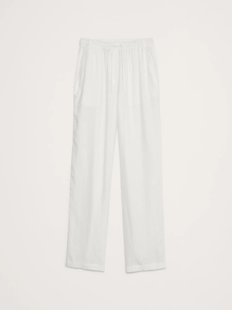 Linen Pull-On Ankle Pant