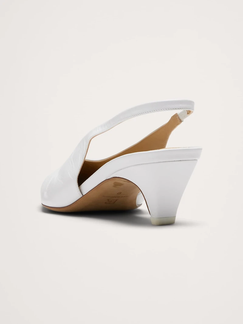 Italian Leather Slingback Pump