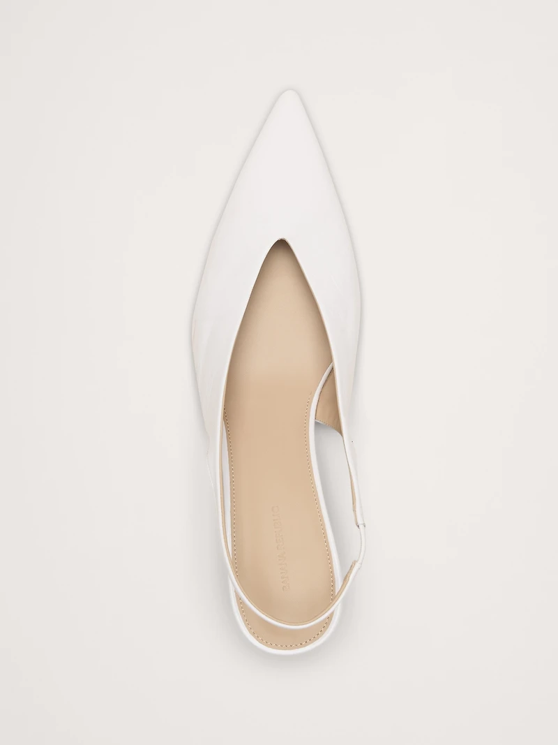 Italian Leather Slingback Pump