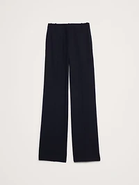 High-Rise Modern Straight Italian Wool Pant