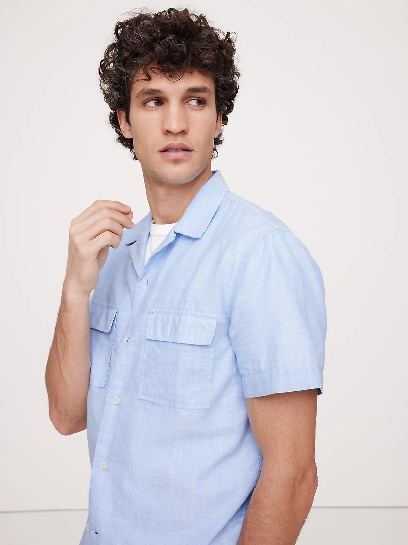 Standard-Fit Lightweight Cotton Resort Shirt