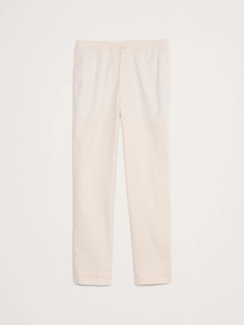 Italian Linen-Cotton Pull-On Pant
