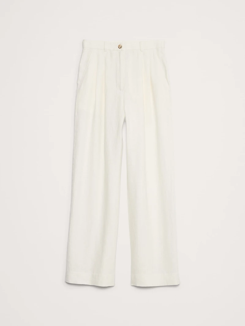 Soho High-Rise Wide-Leg Linen Pant